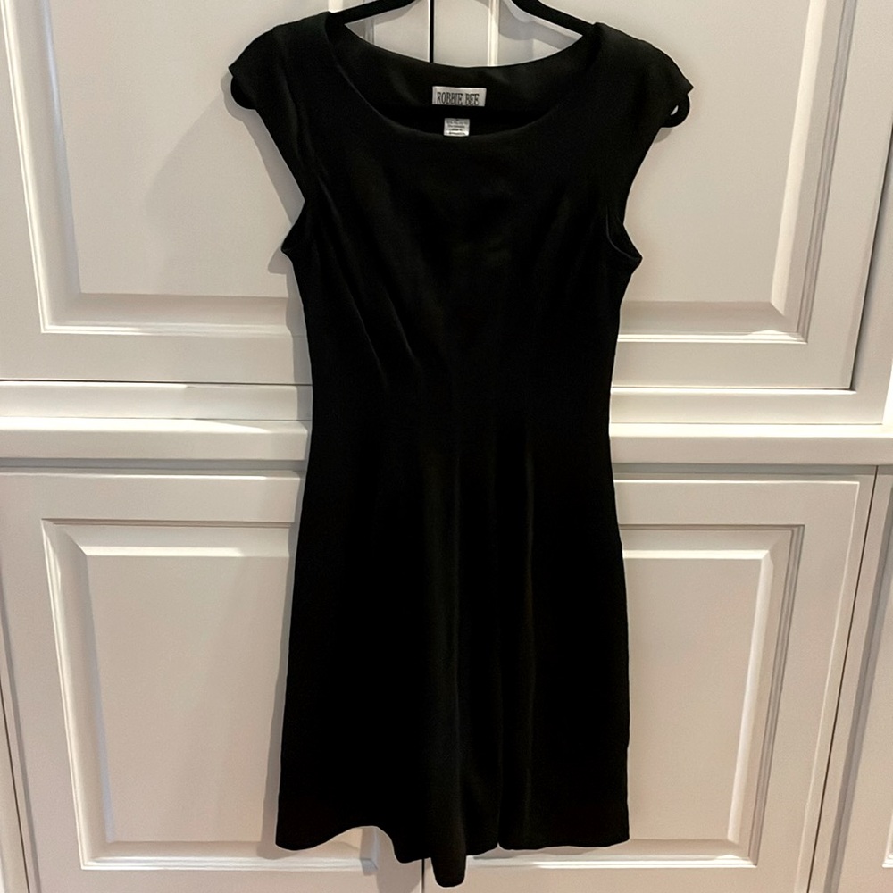 Vintage Cap Sleeve Black Cocktail Dress